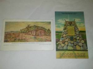 lot 216 image: Medora 1916 Roosevelt Home Postcard, International, Peace Garden 1947.