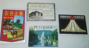 lot 218 image: 4 complete photo postcard sets.