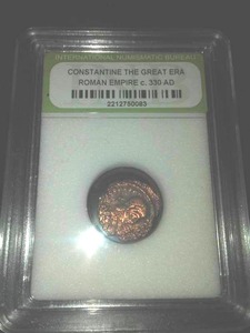 lot 222 image: Roman Coin Constantine the Great Era circa 330 A.D., authentic coin.