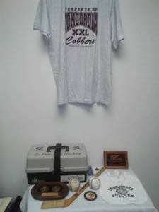 lot 199 image: Concordia College Sports memorabilia. 1979 Hockey team autographed stick,