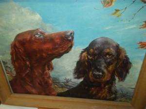 lot 201 image: Vintage Artwork, pictures & photographs, 3D Dogs partridge.