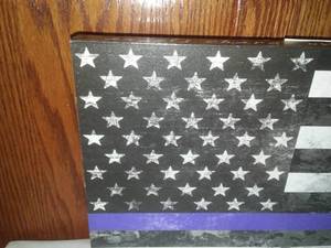 lot 103A image: American Flag Blue Line - Proceeds to support Law Enforcement