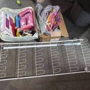 Large Lot Of Shoe & Closet Organizers, Hangers, New Bath Scale, Hair Dryer
