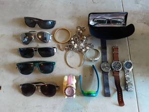 lot 7 image: Sunglasses, Watches, Watch Parts