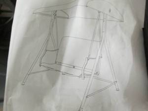 lot 19 image: Alcove 2 person Canopy Swing open b...
