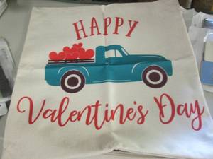 lot 35 image: 6 Happy Valentines day Pillow Cover...