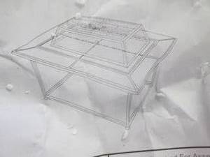 lot 36 image: Firepit Table needs new ceramic til...