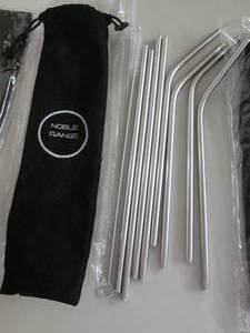 lot 53 image: 4 Sets Stainless Steel Drinking Str...