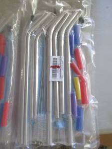 lot 65 image: 3 Sets Stainless Steel Drinking Str...