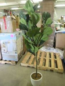 lot 122 image: Threshold Potted Faux Tree open pkg...
