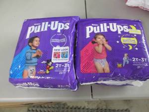 lot 145 image: 2-21 packs Huggies Pullups...
