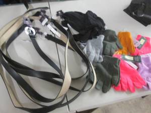 lot 168 image: 7 pr Gloves, Black Tights, 2XL-4XL ...