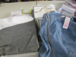 lot 182 image: 3 Assorted Curtains, XXL Denim Pina...