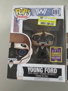 lot 198 image: 3 Pop Young Ford Vinyl Figures...