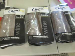 lot 211 image: 3- 8ct Chinet Stemless Wine Glasses...