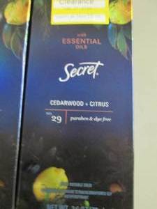lot 281 image: 3 Secret Antiperspirant with Essent...