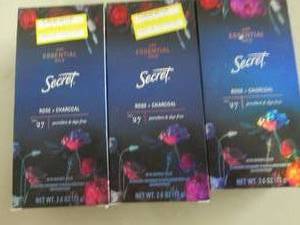 lot 282 image: 3 Secret Antiperspirant with Essent...