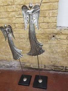 lot 127 image: Beautiful Metal Angel Candle Holders
