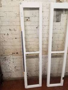 lot 126 image: Pair of Rustic Glass Shutters