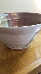 lot 83 image: Art Pottery Half Dipped Thrown Bowl