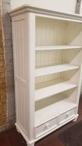lot 46 image: White Bookshelf by Pottery Barn