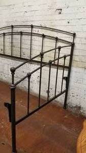 lot 60 image: Bronze Finish Iron Day Bed with Trundle Bed Frame