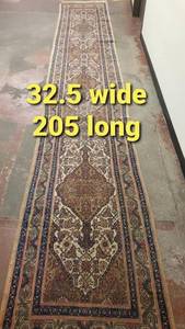 lot 23 image: Vintage Bibikabad Hamdan  Persian Area Runner