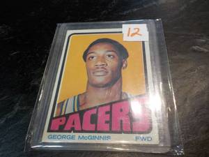 lot 12 image: 1972-73 Topps George McGinnis Card...