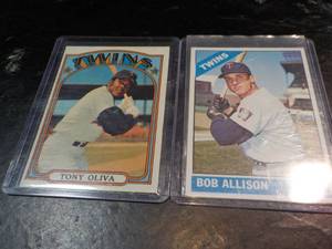 lot 57 image: 1966 Bob Allison and 1972 Tony Oliv...