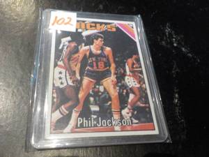 lot 102 image: 1975-76 Topps Phil Jackson Card...