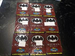 lot 106 image: 9 1992 Batman Returns Stadium Club ...
