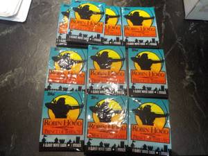 lot 129 image: 10 1991 Topps Robin Hood Packs...