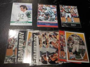 lot 142 image: Joe Namath Football Cards...