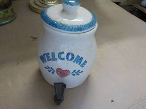 lot 152 image: Welcome Beverage Crock and Lid...