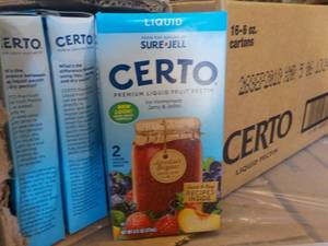 lot 254 image: Case of 16 - 6 oz Cartons Certo Liq...
