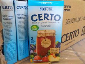 lot 260 image: Case of 16 - 6 oz Cartons Certo Liq...