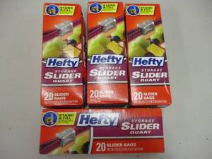 lot 162 image: 4 Boxes Hefty Storage Bags...