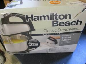lot 180 image: Hamilton Beach Classic Stand Mixer...
