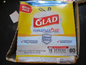 lot 195 image: Glad Force Flex plus Garbage Bags...