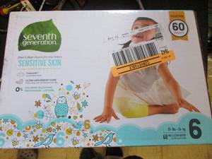 lot 327 image: 60 Seventh Generation size 6 Diaper...