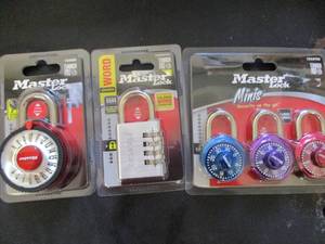 lot 330 image: 5 new in packages master locks...