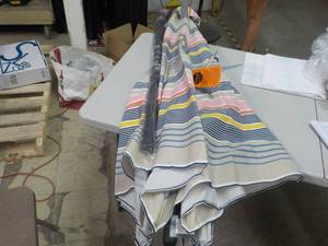 lot 268 image: Striped Patio Umbrella...