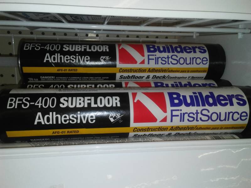 BFS-400 Subfloor Adhesive (13). | Lumberyard Bemidji, MN Location  Liquidation - Builders First Source ON-SITE Pick-up only. Doors, Windows,  Lumber, Hardware, Cabinets, Commercial Saws, Automotive, Office. Lots vary  in size so everybody