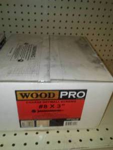 lot 464 image: Wood Pro Course Drywall Screws, #8 x 3 in. 2,000 quantity