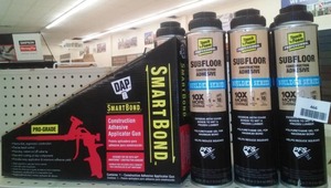 lot 466 image: Touch n Foam Applicator Gun and Subfloor Construction Adhesive, 24 oz (7) $180 retail
