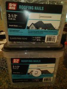 lot 473 image: Grip Rite Roofing Nails, 2  in., 30 lbs. (2) 3420 per box