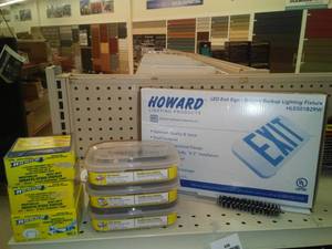 lot 498 image: Exit Light, Staples, Nails and more.