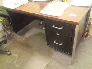 lot 545 image: Desk File Cabinet and more.