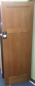 lot 145 image: Bayer 30 in. 3 Panel Prefinished Interior Standard Door