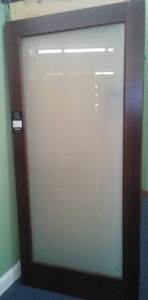lot 152 image: Bayer 36 in. wood and glass Prefinished Interior Standard Door